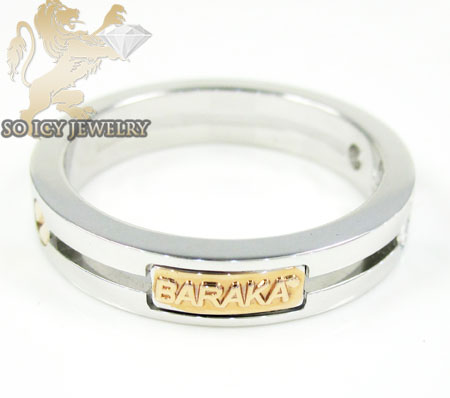 Mens baraka 18k white & rose gold diamond wedding band 0.30ct