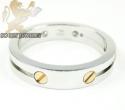 Mens baraka 18k white & rose gold diamond wedding band 0.30ct