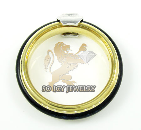 Mens baraka 18k white & yellow gold rubber wedding band - Image 4