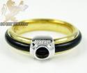 Mens baraka 18k white & yellow gold rubber wedding band