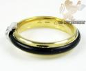 Mens baraka 18k white & yellow gold rubber wedding band