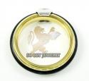 Mens baraka 18k white & yellow gold rubber wedding band