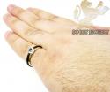 Mens baraka 18k white & yellow gold rubber wedding band