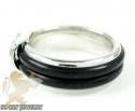 Mens baraka 18k white gold rubber wedding band