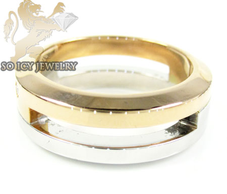 Mens baraka 18k white & rose gold diamond wedding band 0.04ct - Image 2