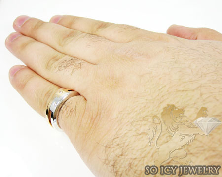 Mens baraka 18k white & rose gold diamond wedding band 0.04ct - Image 5