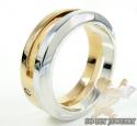 Mens baraka 18k white & rose gold diamond wedding band 0.04ct 