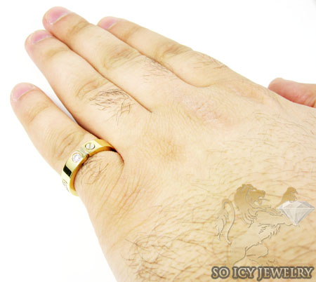 Mens baraka 18k white & yellow gold diamond wedding band 0.15ct 