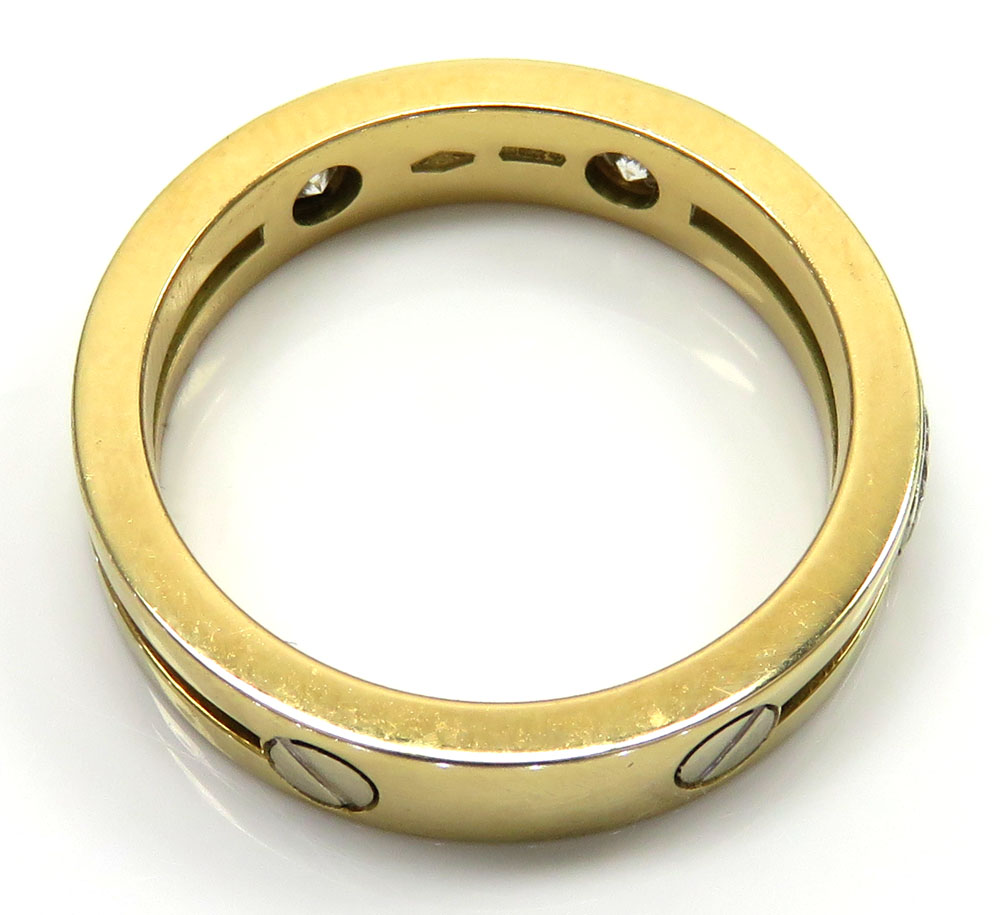 Mens baraka 18k yellow gold diamond wedding band 0.30ct