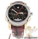 Mens aqua master black & rose steel diamond automatic titanic watch 3.50ct