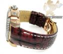 Mens aqua master black & rose steel diamond automatic titanic watch 3.50ct
