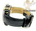 Mens aqua master black & yellow steel diamond automatic titanic watch 3.50ct