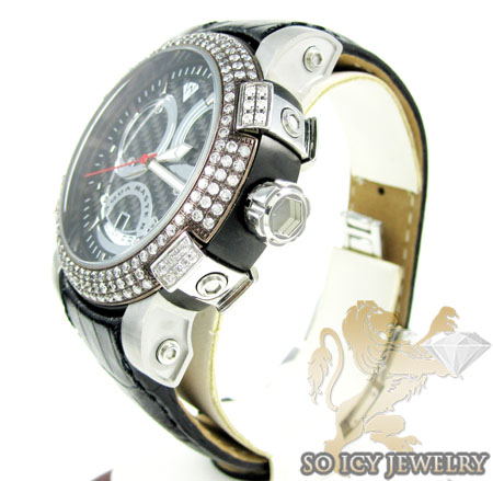 Mens aqua master black & white steel diamond automatic titanic watch 3.50ct - Image 2