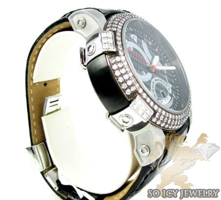 Mens aqua master black & white steel diamond automatic titanic watch 3.50ct - Image 3