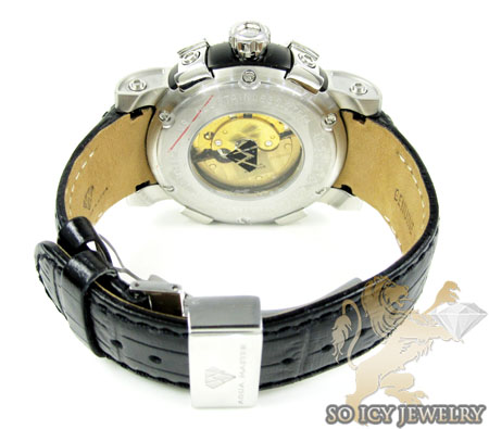 Mens aqua master black & white steel diamond automatic titanic watch 3.50ct - Image 5
