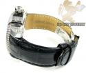 Mens aqua master black & white steel diamond automatic titanic watch 3.50ct