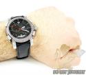 Mens aqua master black & white steel diamond automatic titanic watch 3.50ct