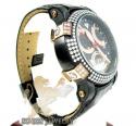 Mens aqua master black & rose steel diamond automatic titanic watch 3.50ct