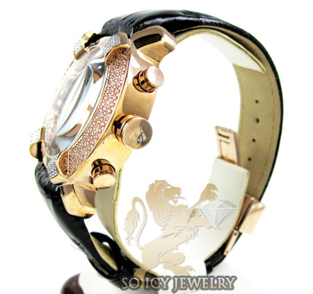 Mens aqua master two tone steel diamond watch 0.20ct