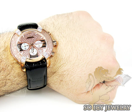 Mens aqua master two tone steel diamond watch 0.20ct