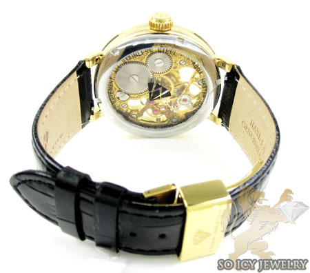 Mens aqua master yellow steel automatic 2 row diamond watch 3.50ct 