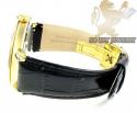 Mens aqua master yellow steel automatic 2 row diamond watch 3.50ct 