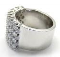 1.75ct 14k solid white gold diamond 4 row curved carter ring