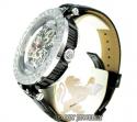 Mens aqua master black & white steel automatic diamond watch 1.25ct 