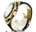 Mens aqua mater black & rose steel automatic diamond octagon watch 1.00ct