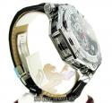 Mens aqua mater white steel automatic diamond octagon watch 1.00ct