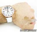 Mens aqua master rose stainless steel 1 row diamond mechanical watch 2.25ct 