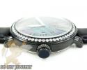 Mens aqua master black stainless steel 1 row diamond mechanical watch 2.25ct 