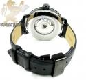 Mens aqua master black stainless steel 1 row diamond mechanical watch 2.25ct 