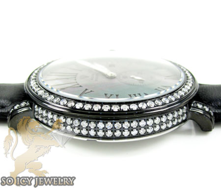 Mens aqua master full diamond case mechanical watch 5.64ct