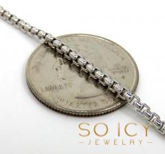 14k white gold box link chain 16-22 inch 2mm
