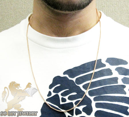 14k rose gold box link chain 16-24 inch 1.5mm - Image 7