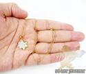 18k yellow gold diamond star of david pendant & chain 0.30ct