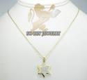 18k yellow gold diamond star of david pendant & chain 0.30ct