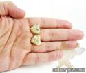 14k yellow gold diamond heart earrings 0.77ct