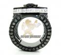 Mens 10k black gold white & black diamond xl ring 21.35ct
