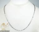 14k white gold bullet link chain 18 inch 2mm