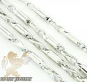 14k white gold bullet link chain 22 inch 2.5mm
