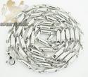 14k white gold bullet link chain 22 inch 2.5mm