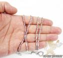 14k white gold bullet link chain 22 inch 2.5mm