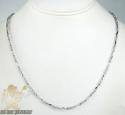 14k white gold bullet link chain 20 inch 2.8mm