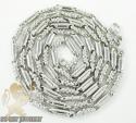 14k white gold bullet link chain 22 inch 2.8mm
