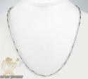 14k white gold bullet link chain 22 inch 2.8mm