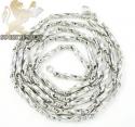 14k white gold bullet link chain 18 inch 2.8mm