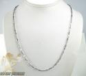14k white gold bullet link chain 18 inch 2.8mm