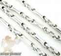 14k white gold bullet link chain 20 inch 3.8mm